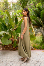 Load image into Gallery viewer, Olive Tie Shoulder Dress