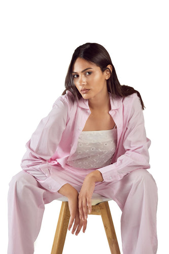Striped Loungewear Shirt.