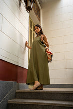 Load image into Gallery viewer, Olive Tie Shoulder Dress