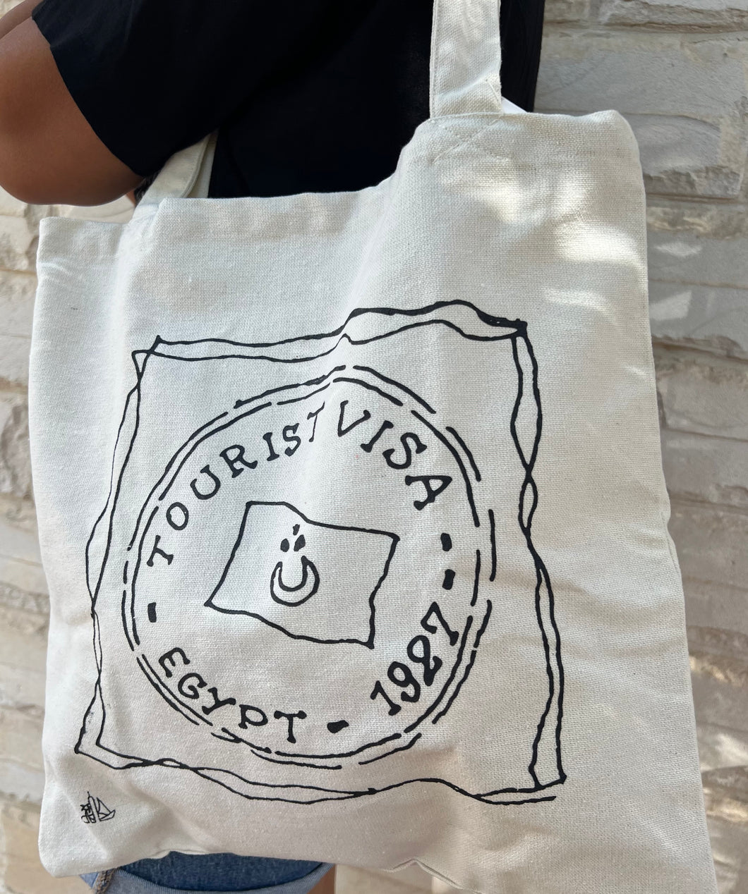 Tourist Visa Vintage Print Tote