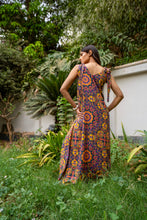 Load image into Gallery viewer, Print Maxi Dress with Tie Straps
