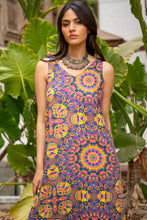 Load image into Gallery viewer, Print Maxi Dress with Tie Straps