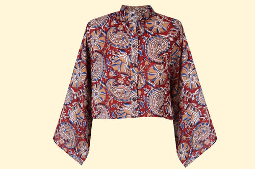 Women’s Paisley Print Shirt.