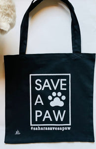 Save A Paw Logo Tote.