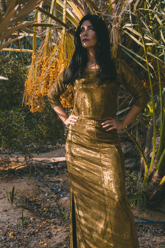 Metallic Two Piece Set.